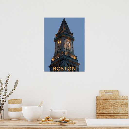 Poster Custom House Tower Boston (Keuken)