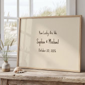Poster Custom “How Lucky We Are” Wedding Sign Wall Art