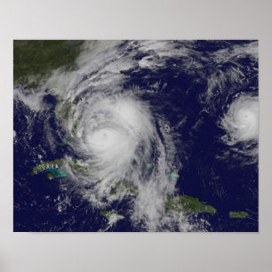 Poster Custom Hurricane Matthew and Tropical Storm Nicole