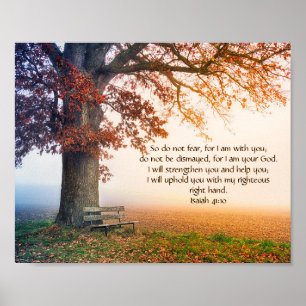 Poster Custom Inspirational bible verse from Isaiah Bible
