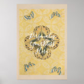 Poster CUSTOM Japanese Butterfly Floral Pattern Art | (Devant)