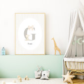 Poster Custom Letter G Nursery Wall Art - Baby Name Print