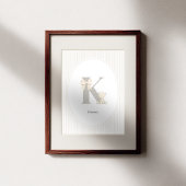 Poster Custom Letter K Nursery Wall Art - Baby Name Print