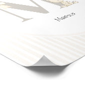 Poster Custom Letter M Nursery Wall Art – Baby Name Print (Coin)