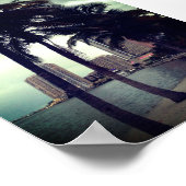 Poster Custom Miami Florida Downtown et Harbour Travel (Coin)