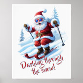 Poster Custom Modern Funny Père Noël mignon Noël (Devant)