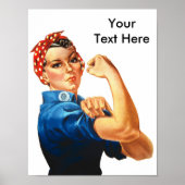 Poster Custom Modern Rosie le Riveter (Devant)