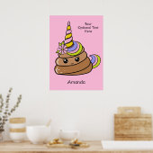 Poster Custom Name & Text Unicorn Poop (Cuisine)