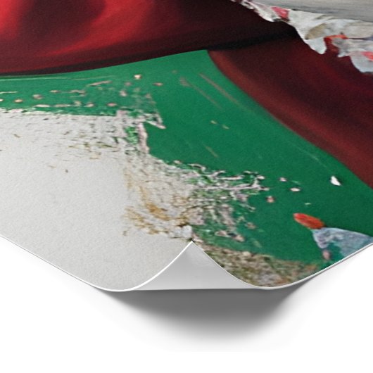 Poster Custom Père Noël Croit à l'art, Noël Père Noël (Coin)