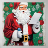 Poster Custom Père Noël Croit à l'art, Noël Père Noël (Devant)