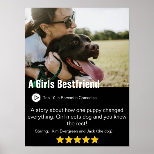 Poster Custom Photo Movie with Your Picture, Title & Cred (Devant)