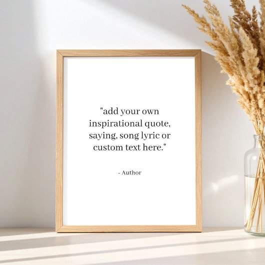 Poster Custom Quote