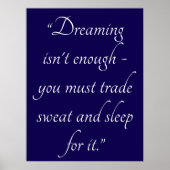 Poster Custom Quote Art Decorative Dark Blue (Devant)
