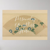Poster CUSTOM Rinpa School Morning Glory Fan Pattern Art (Devant)