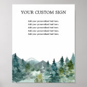 Poster Custom sign rustic mountains outdoor theme (Devant)