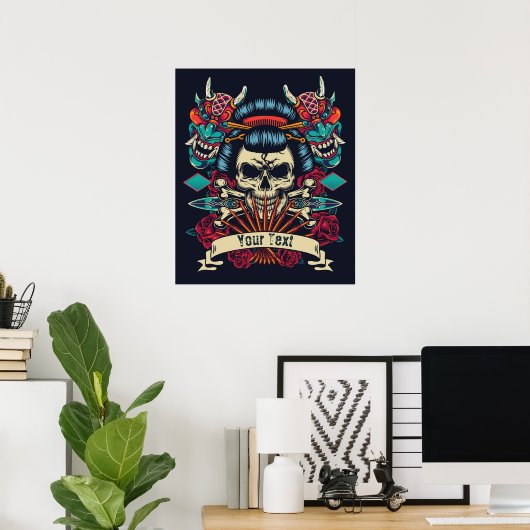 Poster Custom Tattoo Themed (Bureau à domicile)