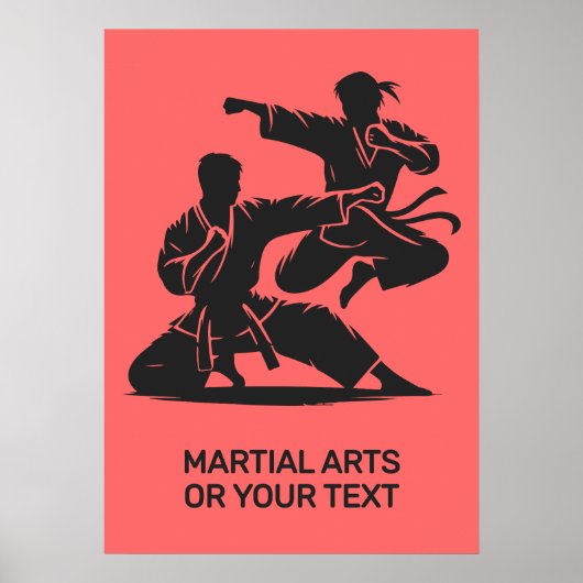 Poster Custom Text & Color Martial Arts (Devant)