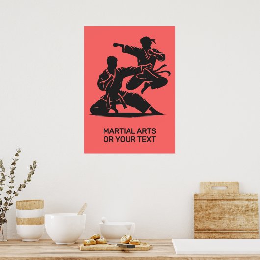 Poster Custom Text & Color Martial Arts (Cuisine)