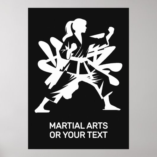 Poster Custom Text & Color Martial Arts (Devant)
