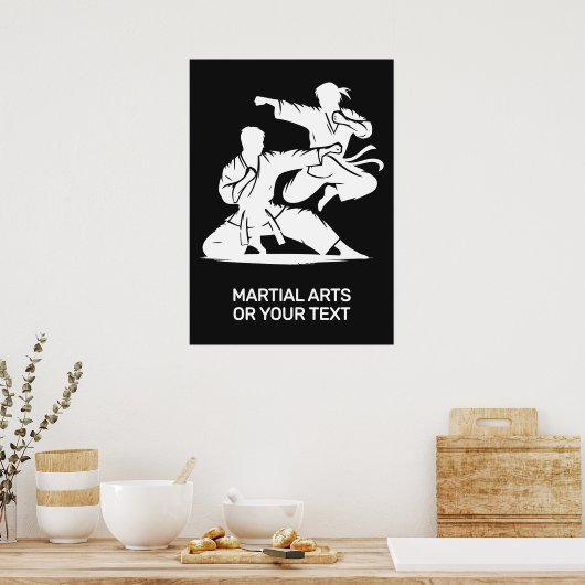 Poster Custom Text & Color Martial Arts (Cuisine)