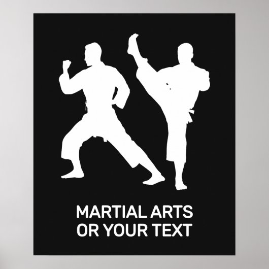Poster Custom Text & Color Martial Arts (Devant)