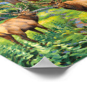 Poster Custom Text Elk Redwood California Forest Van Gogh (Coin)