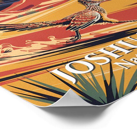 Poster Custom Text Joshua Tree Wildlife Roadrunner Desert (Coin)