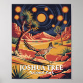 Poster Custom Text Joshua Tree Wildlife Roadrunner Desert (Devant)