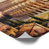 Poster Custom Text Rome Italy Colosseum Retro Watercolor (Coin)