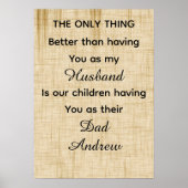 Poster Custom unique father's day message  (Devant)