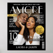 Poster Custom Valentine Magazine Cover, Modern Couple (Devant)