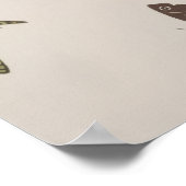 Poster CUSTOM Vintage Japanese Butterfly Botanical Print (Coin)