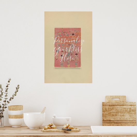 Poster CUSTOM Vintage Okinawan Bingata Pattern Print (Cuisine)