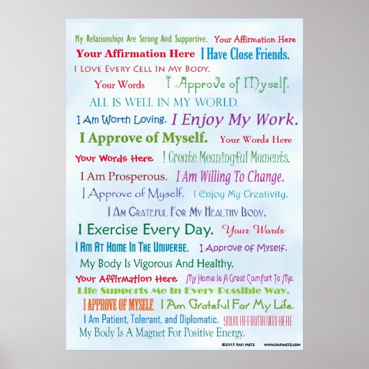Poster Customiser cette affirmation (Devant)