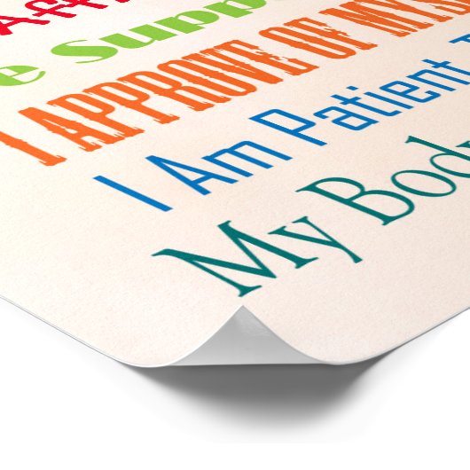 Poster Customiser cette affirmation (Coin)