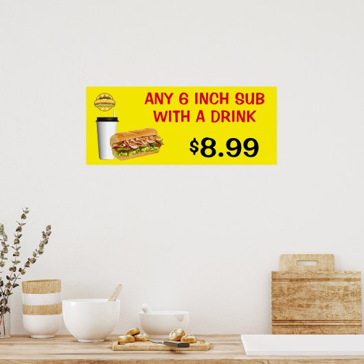 Poster Customiser N'Importe Quelle Sous De 6 Pouces Avec  (Cuisine)