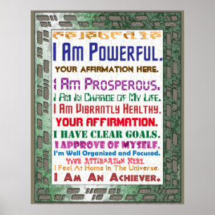 Poster Customisez cette affirmation haute technologie