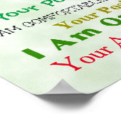 Poster Customisez cette affirmation oculaire de la balein (Coin)