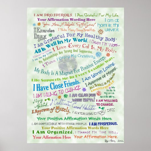 Poster Customisez cette affirmation oculaire de la balein (Devant)
