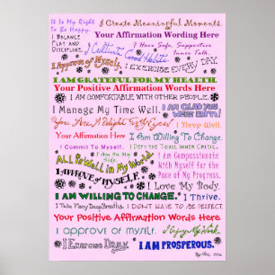 Poster Customisez cette affirmation organique
