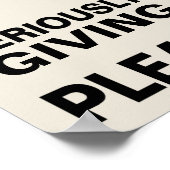 Poster Customisez votre propre signature Pas de sollicita (Coin)