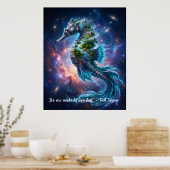 Poster Customizable Cosmic Seahorse (Cuisine)
