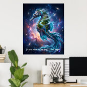 Poster Customizable Cosmic Seahorse (Bureau à domicile)