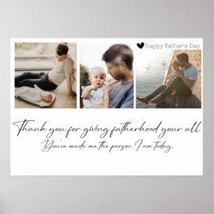 Poster Customizable Modern Photo Collage Father's Day Gif