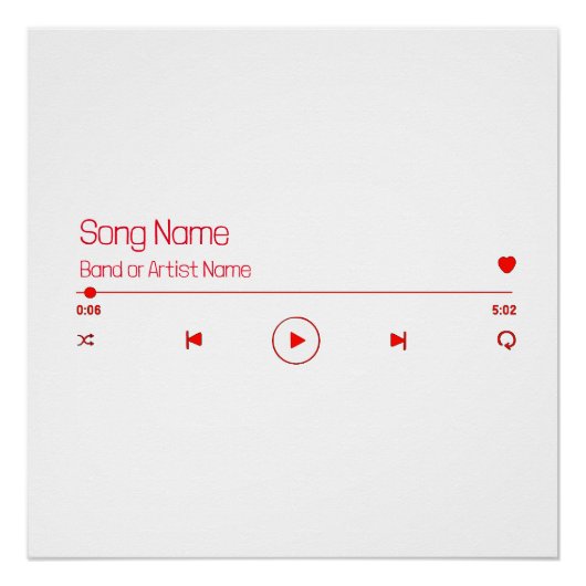 Poster Customizable Your Favorite Music (Devant)