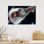 Poster Cutaway Un Appareil Spacecraft Gemini À Deux Perso (Cuisine)