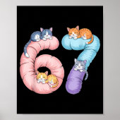 Poster Cute 67 Cat Meme Design  (Devant)