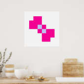 Poster Cute 8 bits Pixel Bow (Cuisine)