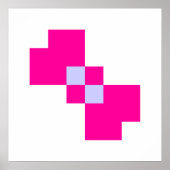 Poster Cute 8 bits Pixel Bow (Devant)