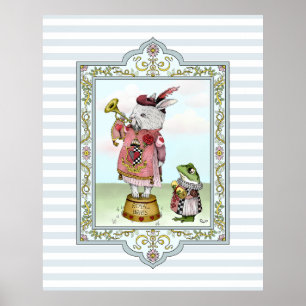 Poster Cute Alice au pays des merveilles Lapin Blanc Art